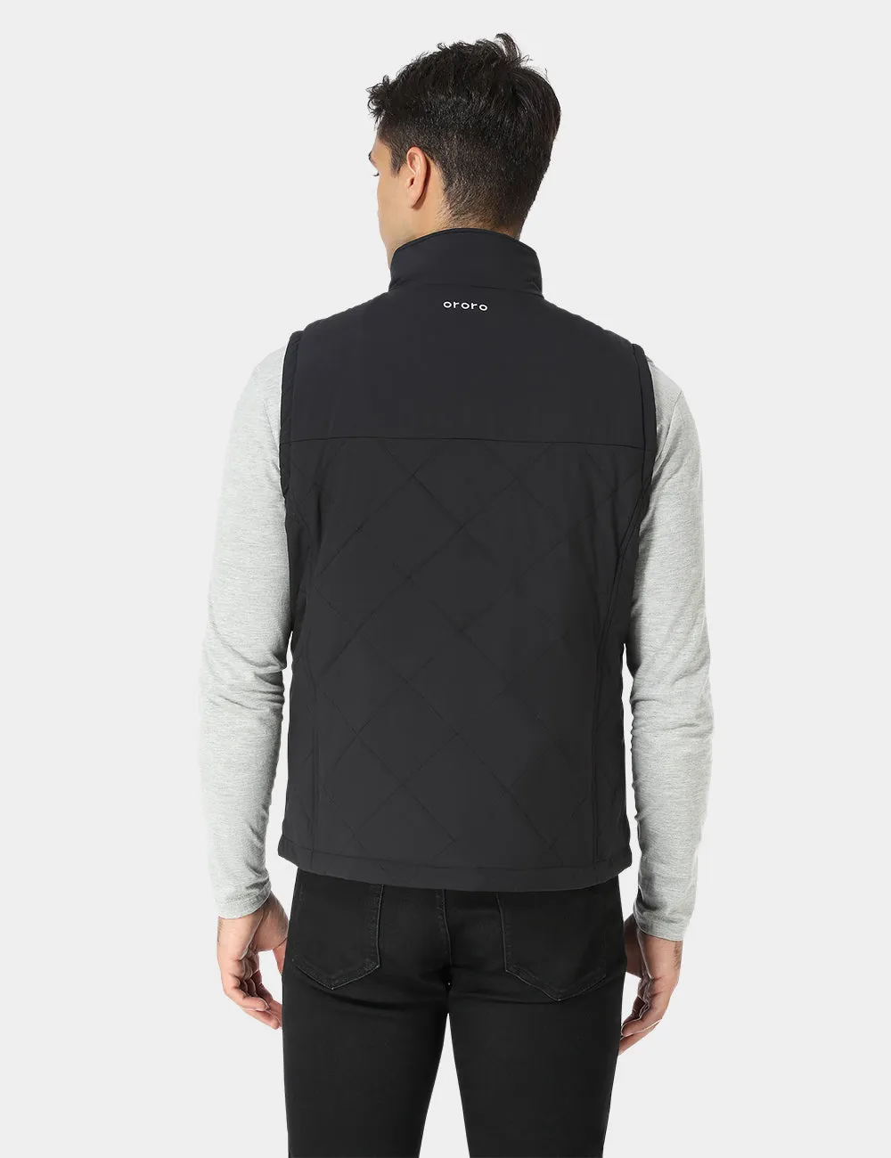 Men's Heated Quilted Vest - Black