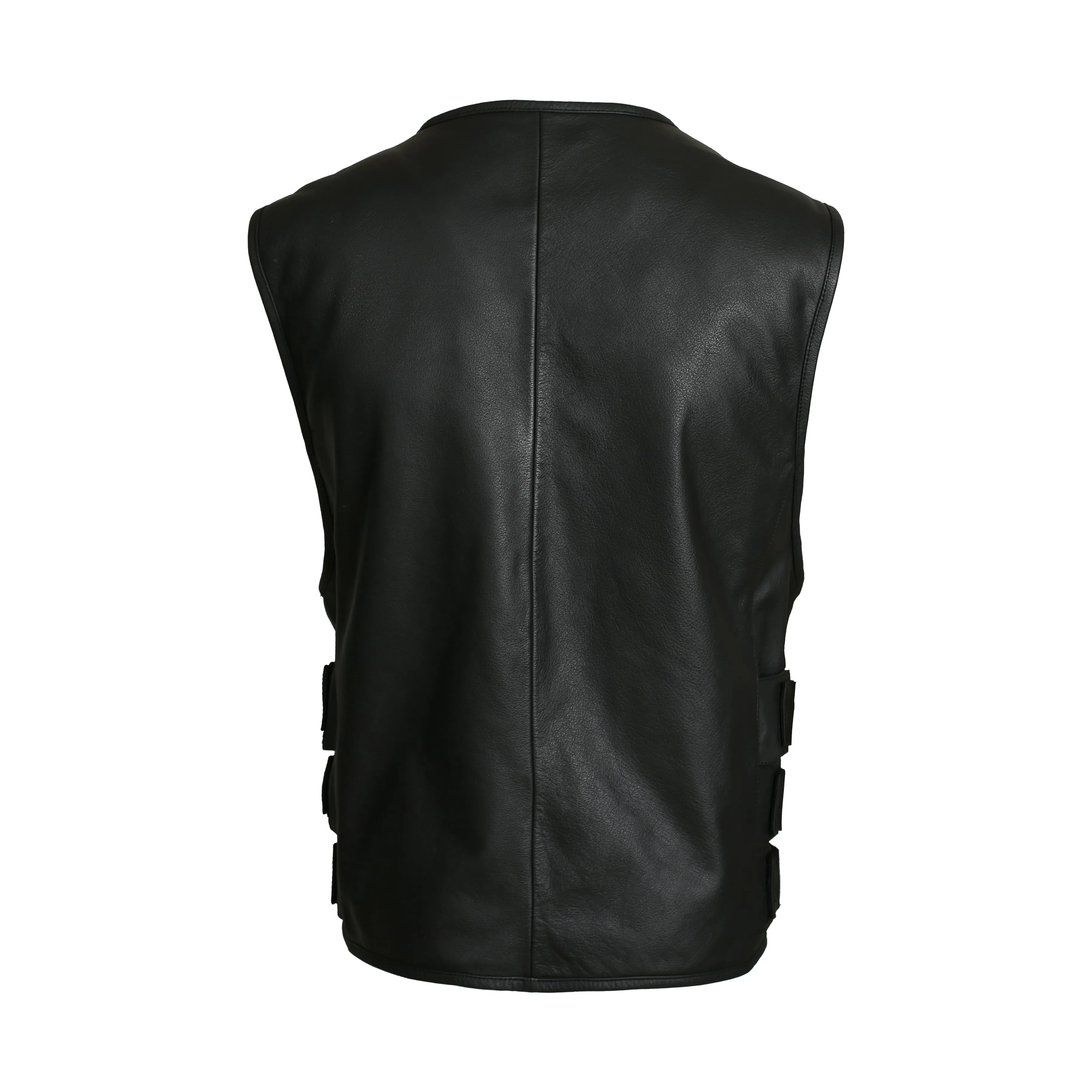 MKL - Rambo Men's Motorcycle Swat Style Leather Vest