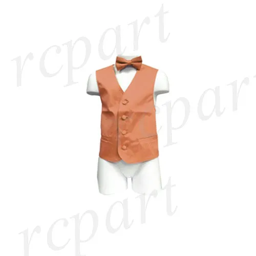 New Boy's Kid's formal Tuxedo Vest Waistcoat & bowtie US size 2-14 wedding