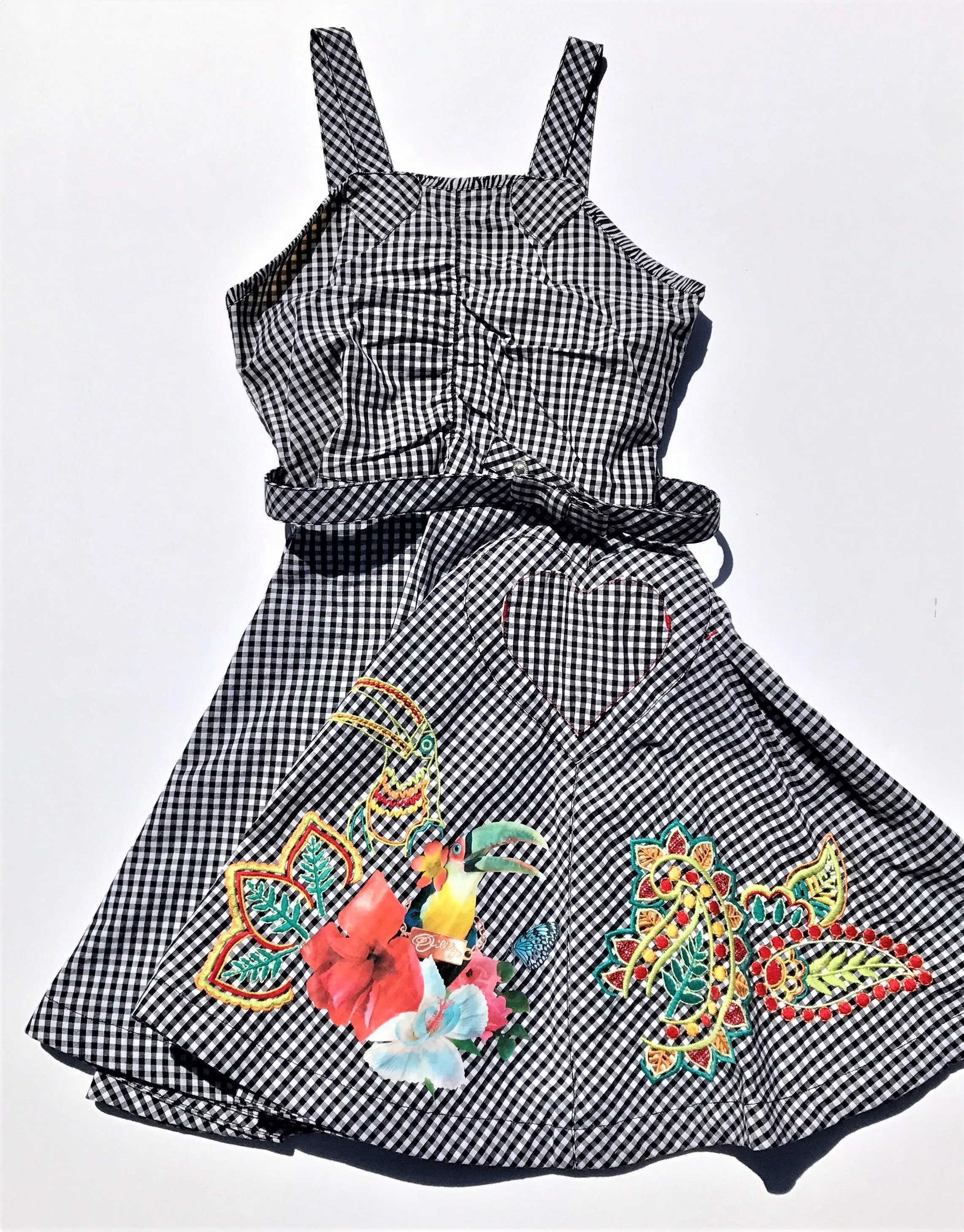 Oilily  2Pc Gingham Checks  Sundress With Bolero