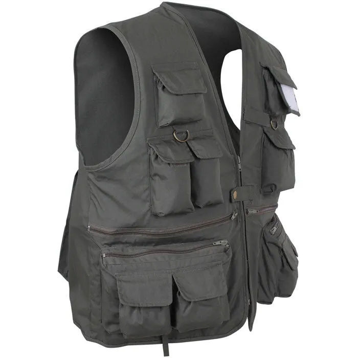 Olive Drab - Fishing and Travel Vest 17 Pockets