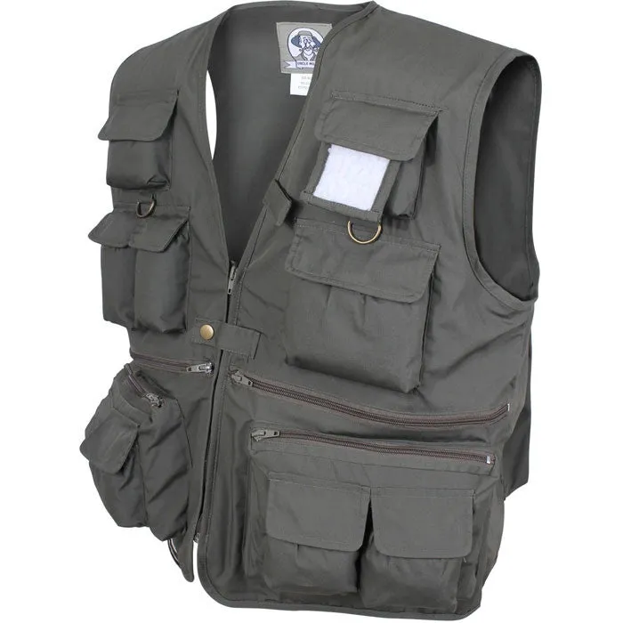 Olive Drab - Fishing and Travel Vest 17 Pockets