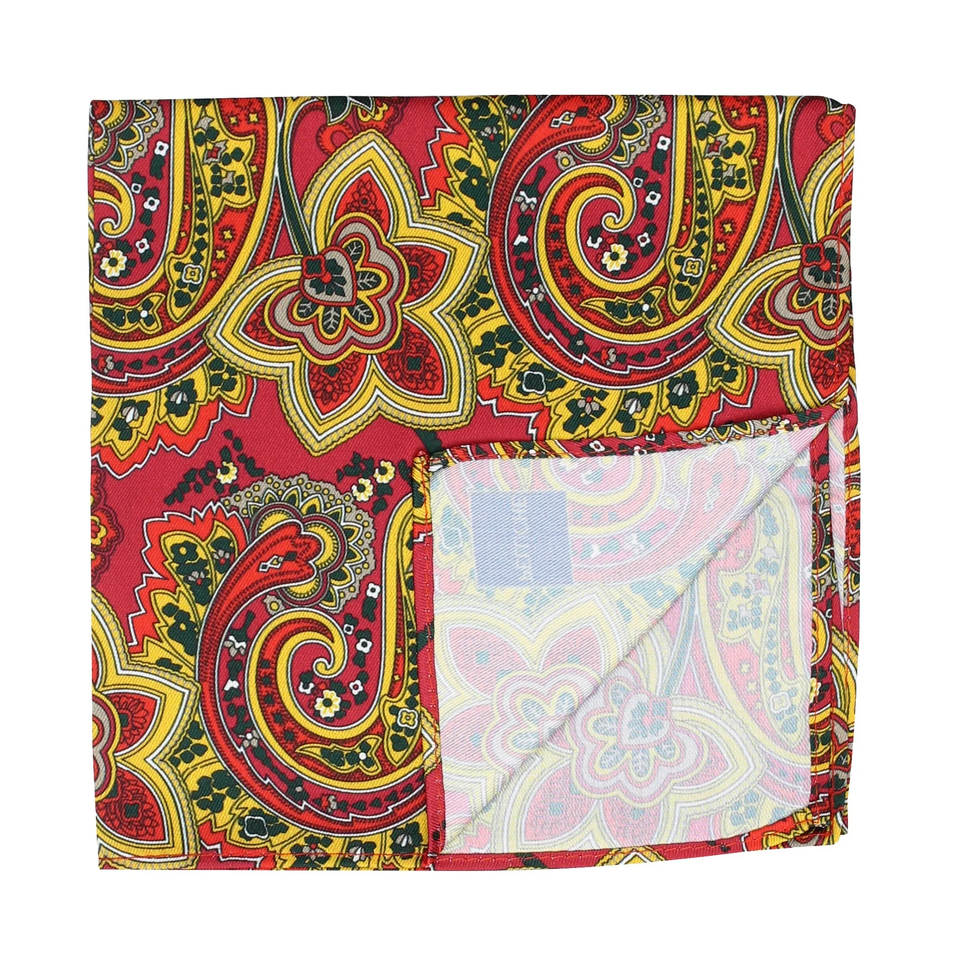 Peluche Paisley and Floral Pocket Square For Men