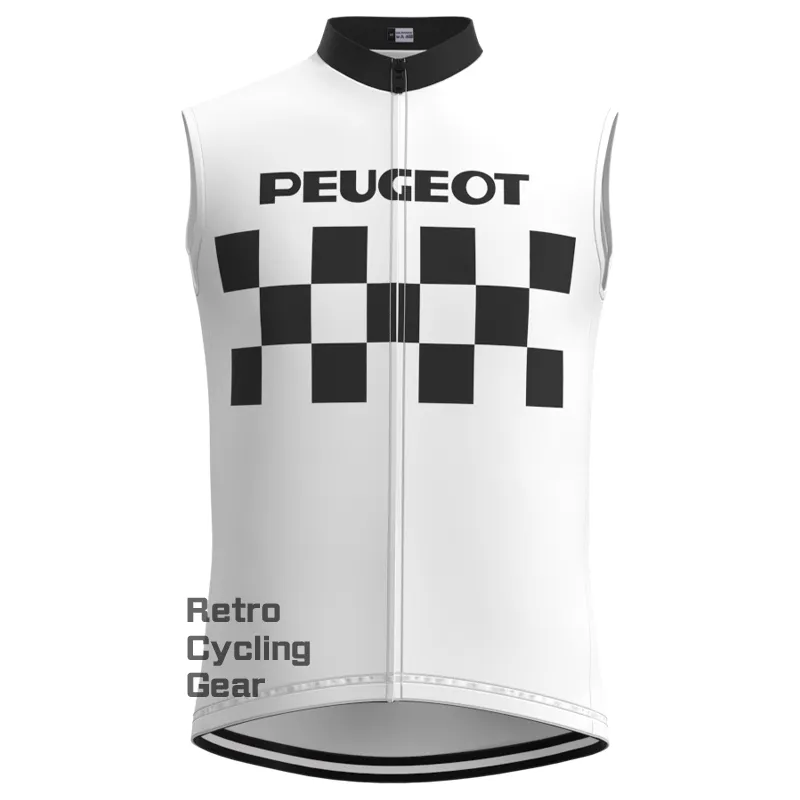 PEUGEOT White Retro Cycling Vest