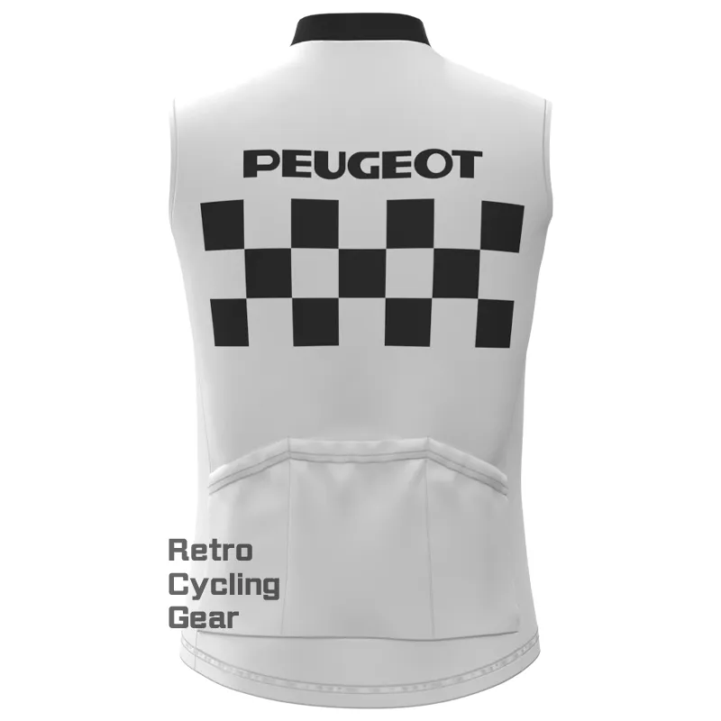 PEUGEOT White Retro Cycling Vest