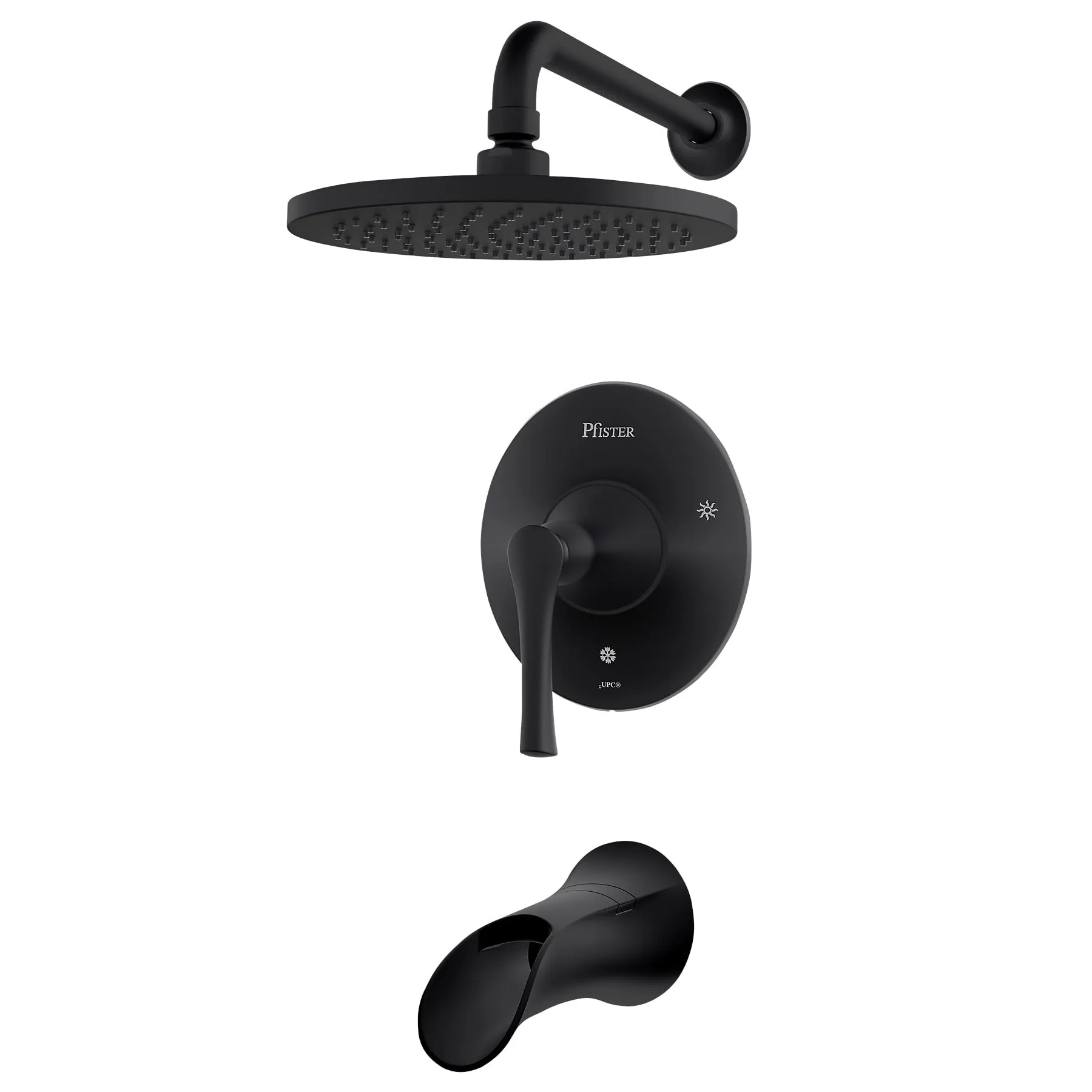 Pfister LG89-8RHB Rhen 1-Handle Tub and Shower Trim in Matte Black