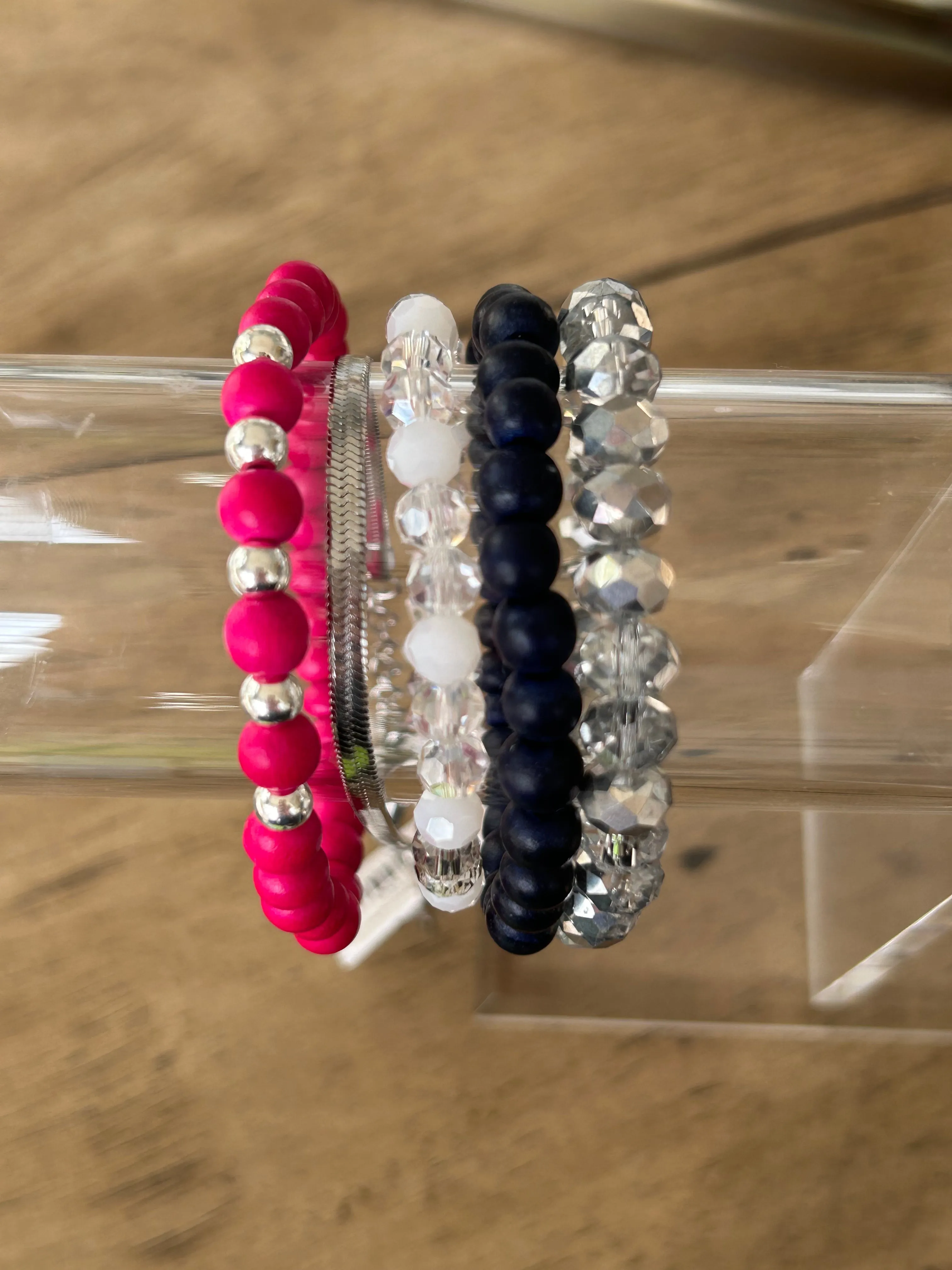 Pink Ink Bracelet Stack