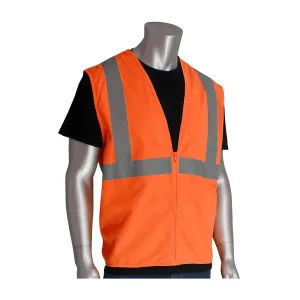 PIP 302-WCENGZOR-XL ANSI Type R Class 2 Value Zipper Solid Vest