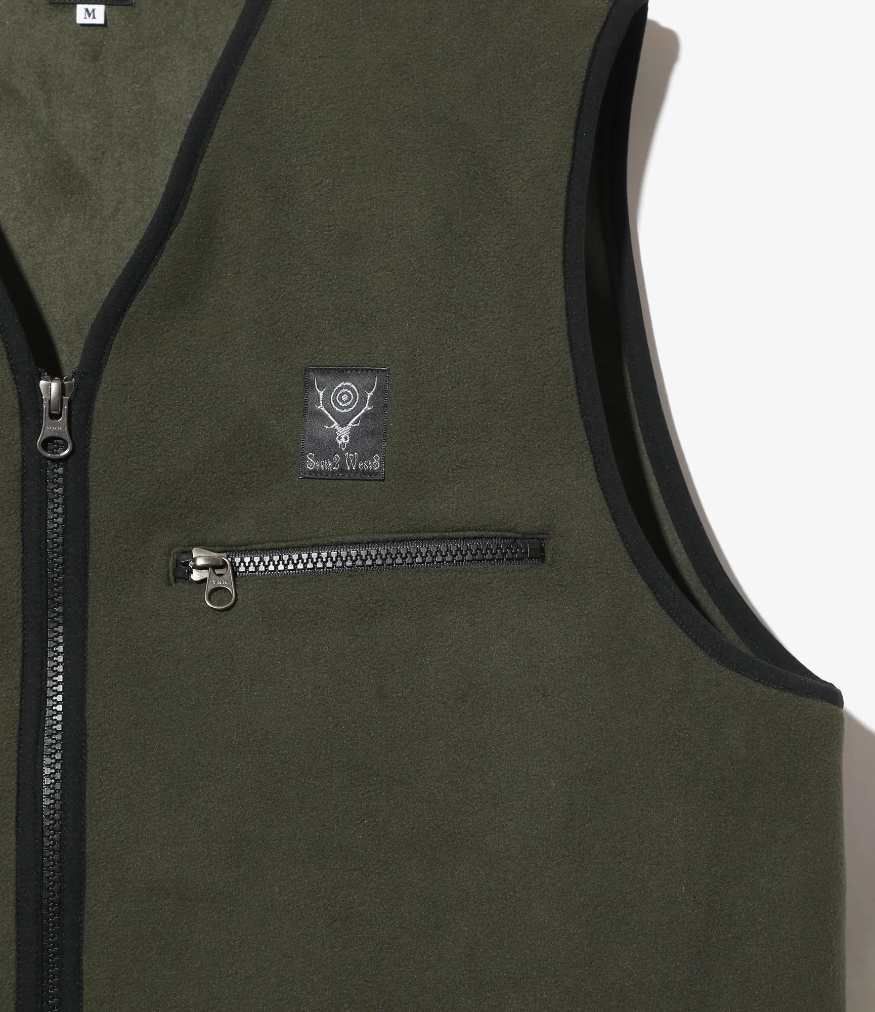 Piping Vest – Olive Poly Fleece