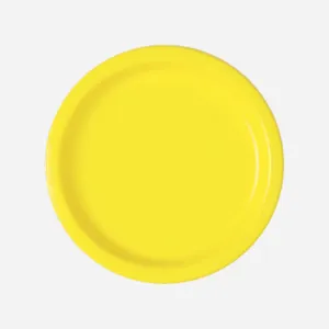 Plain Bright Yellow Little Plates (8 Pack)