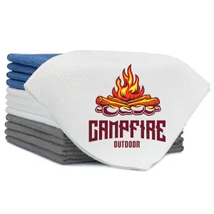 Printed 16"x24" Microfiber Waffle Towel