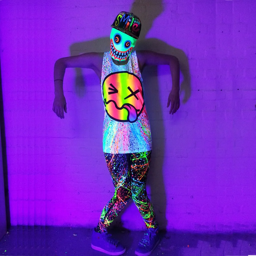 RAINBOW TONGUE BEATER VEST WHITE