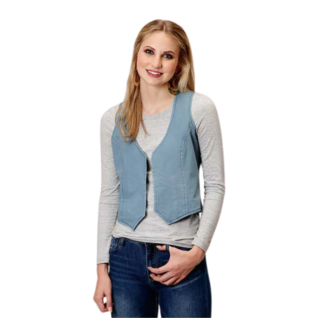 Roper Women's Cotton Denim Blue Vest