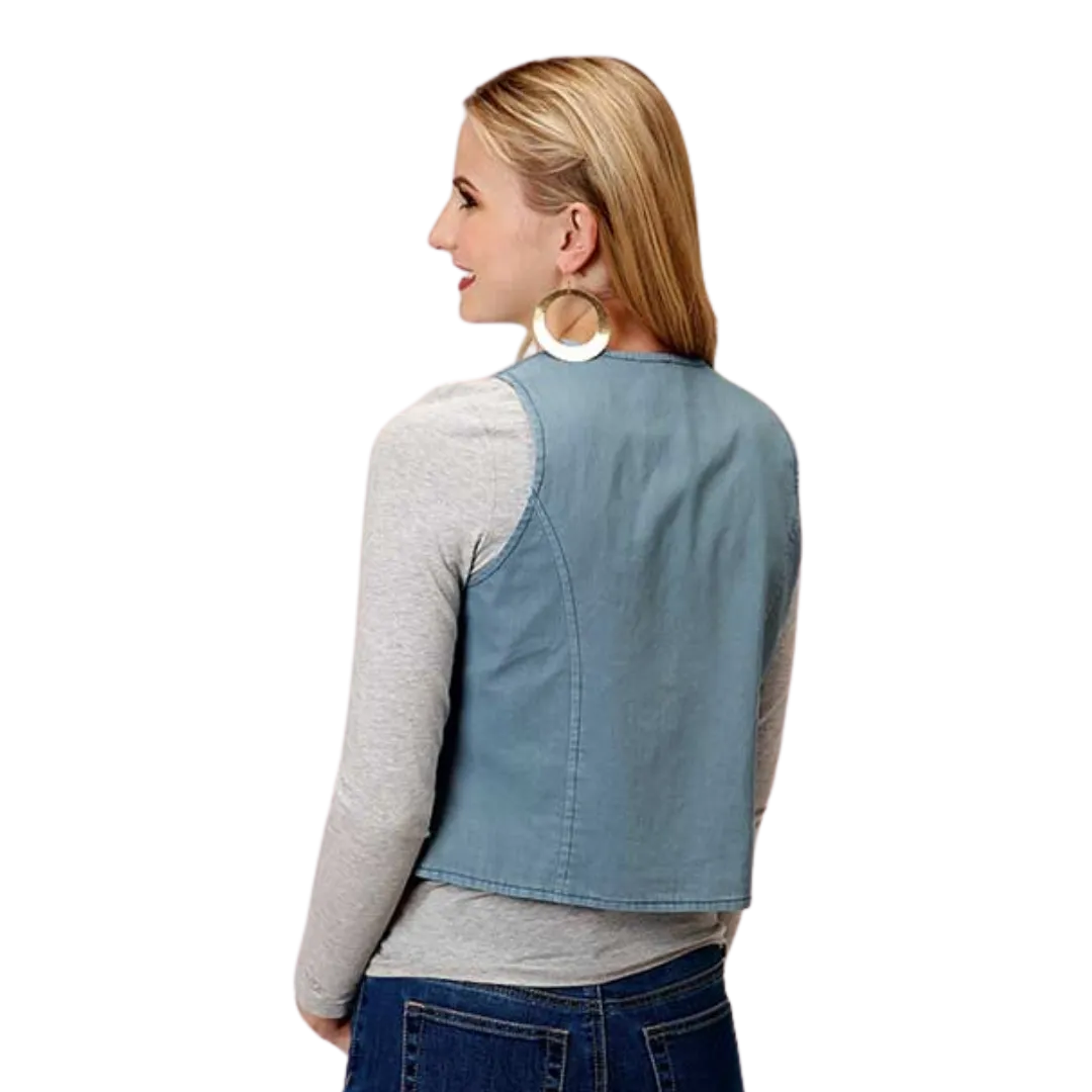 Roper Women's Cotton Denim Blue Vest