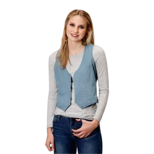 Roper Women's Cotton Denim Blue Vest