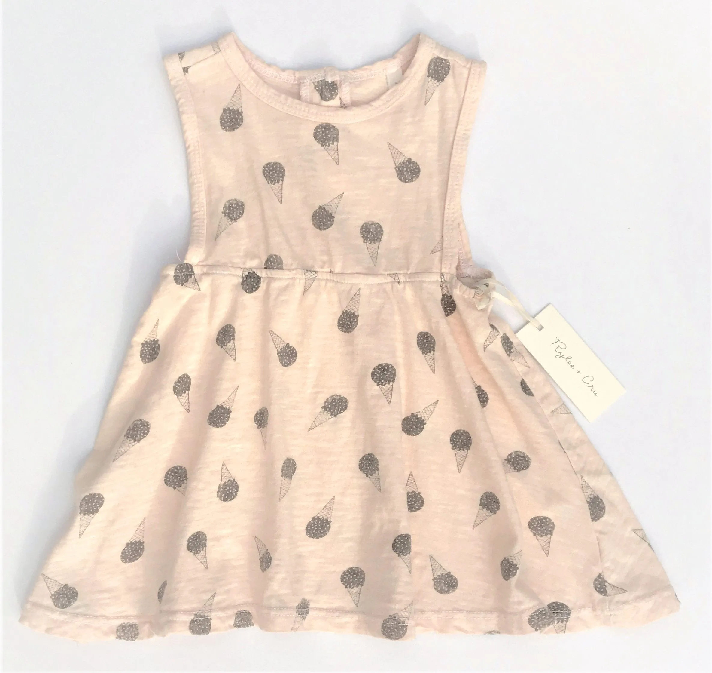 Rylee   Cru  Sleeveless Soft Cotton Dress With Ice Cream Cone Print