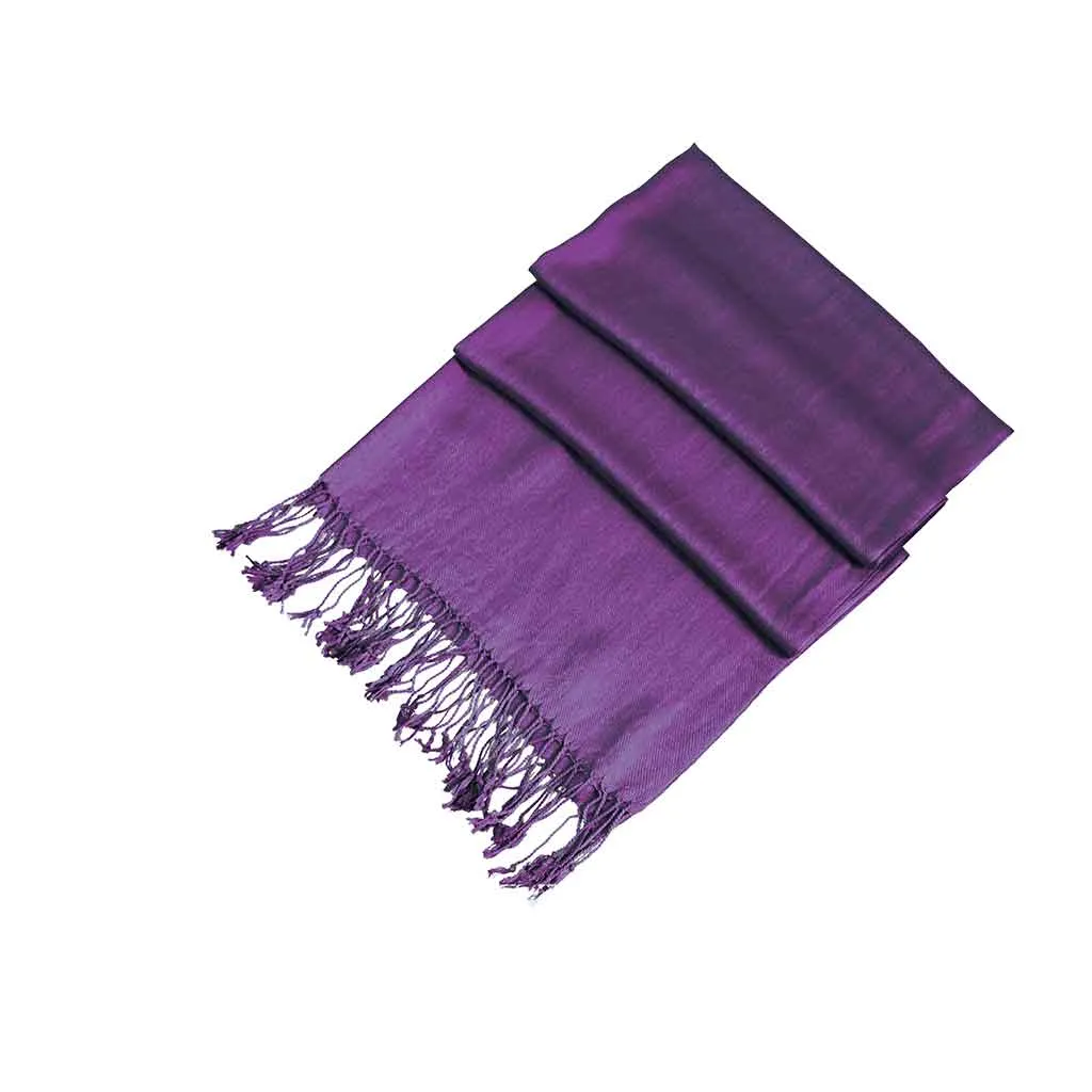 Sakkas Large Soft Silky Pashmina Feel Shawl Wrap Scarf Stole in Solid Colors