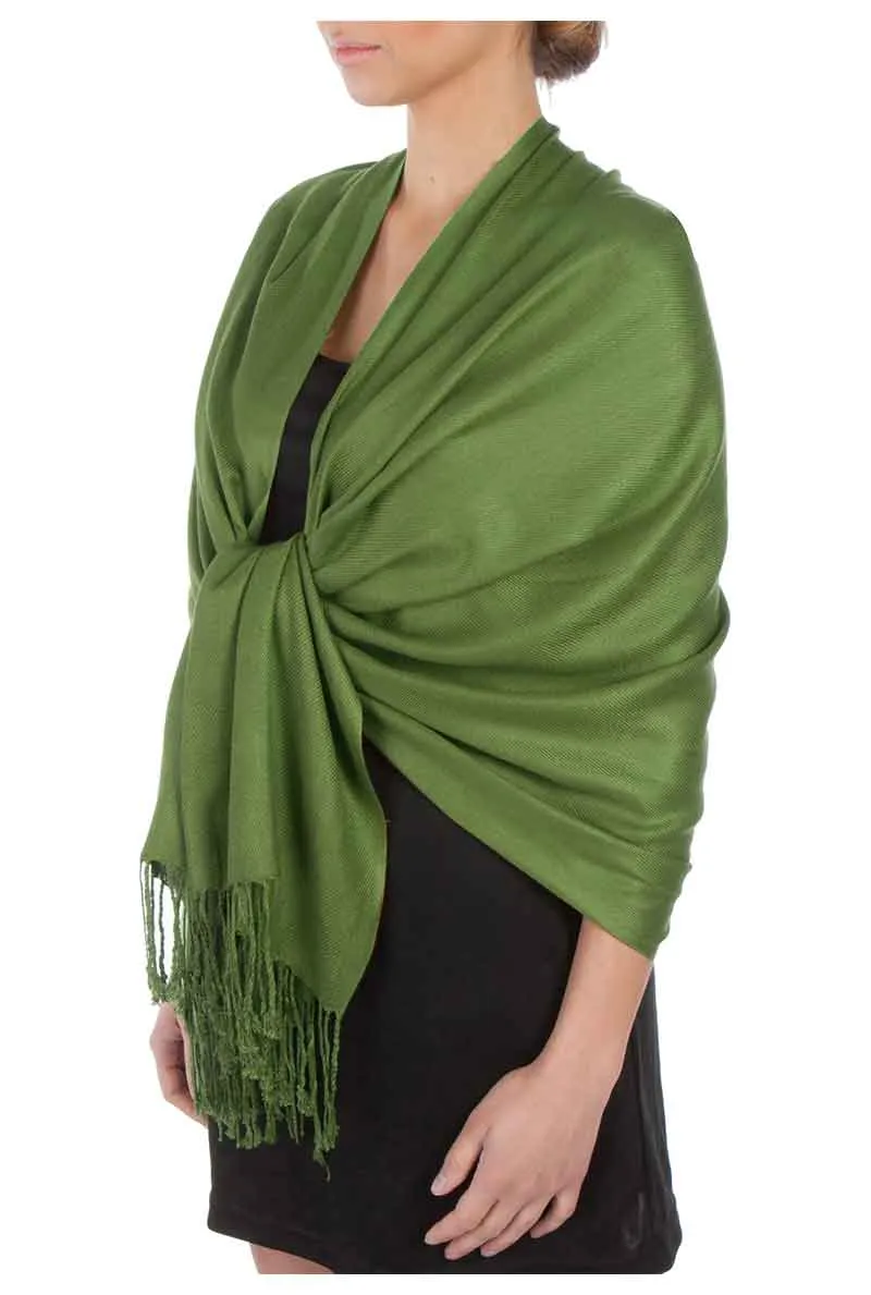 Sakkas Large Soft Silky Pashmina Feel Shawl Wrap Scarf Stole in Solid Colors