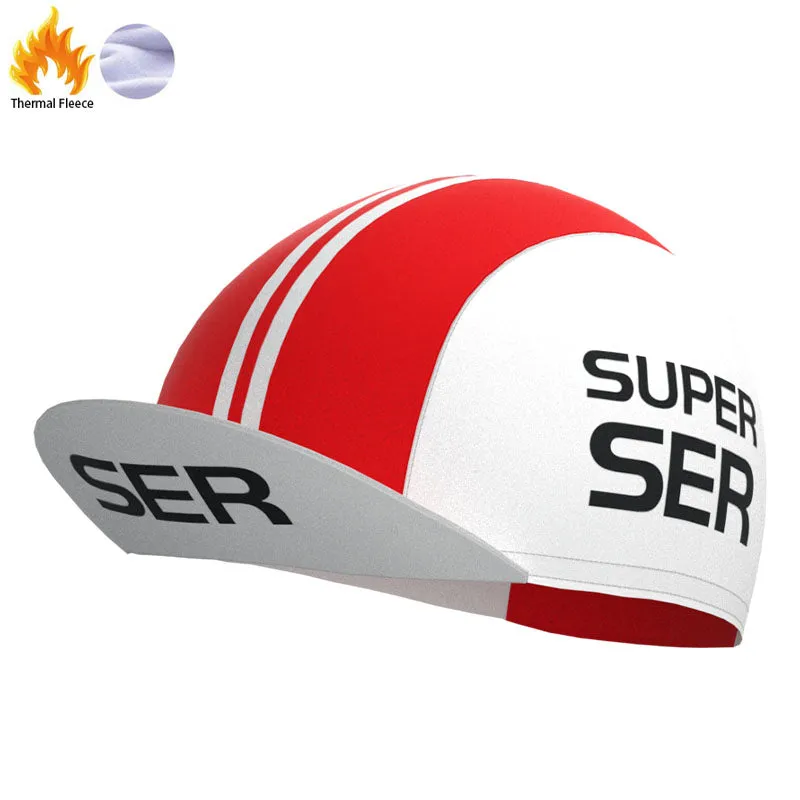 SER White-Red Retro Cycling Cap