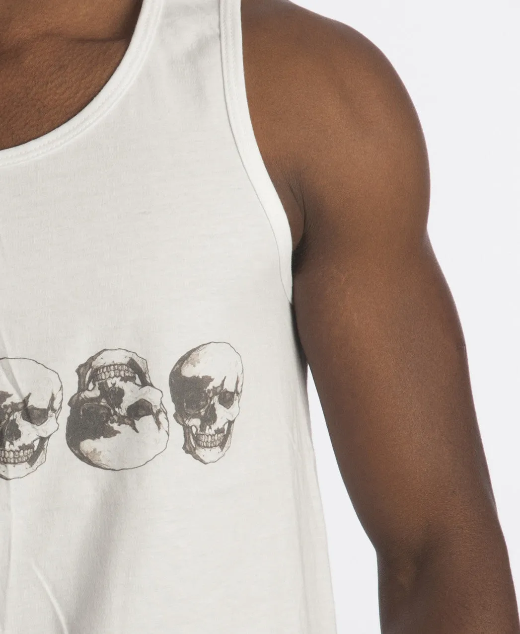 Skulls Black Ink Row Tank by Robert Bowen