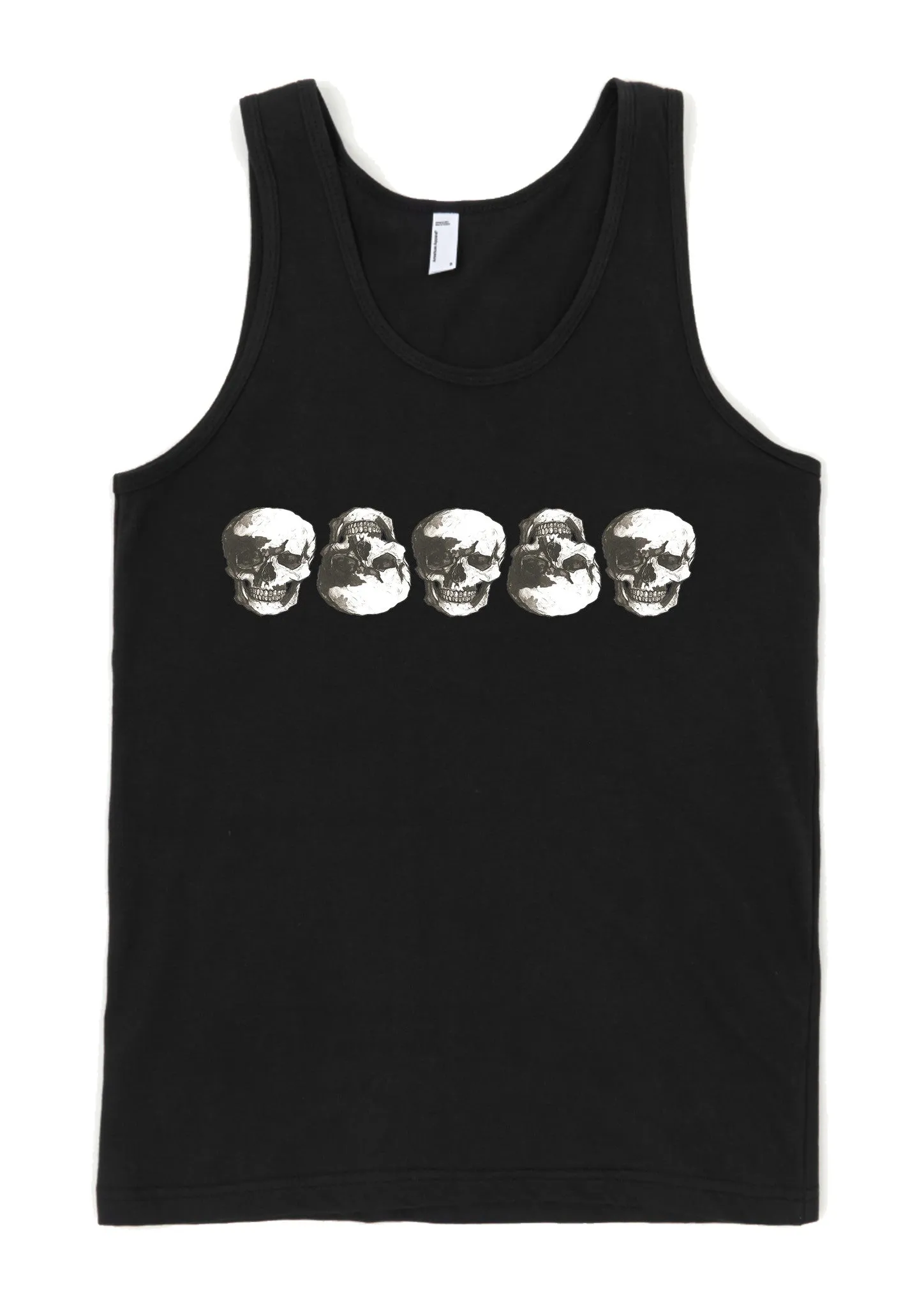 Skulls Black Ink Row Tank by Robert Bowen