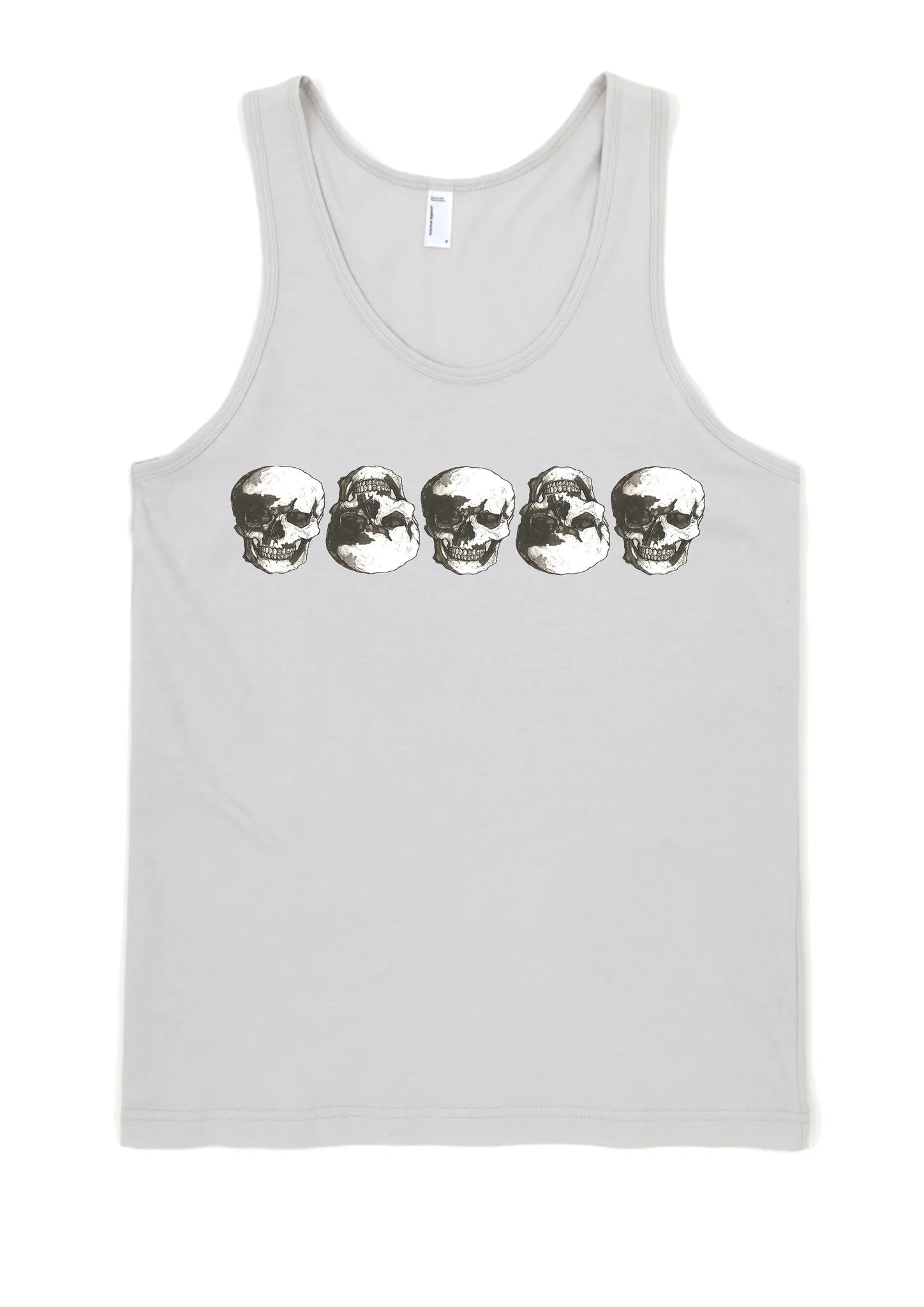 Skulls Black Ink Row Tank by Robert Bowen