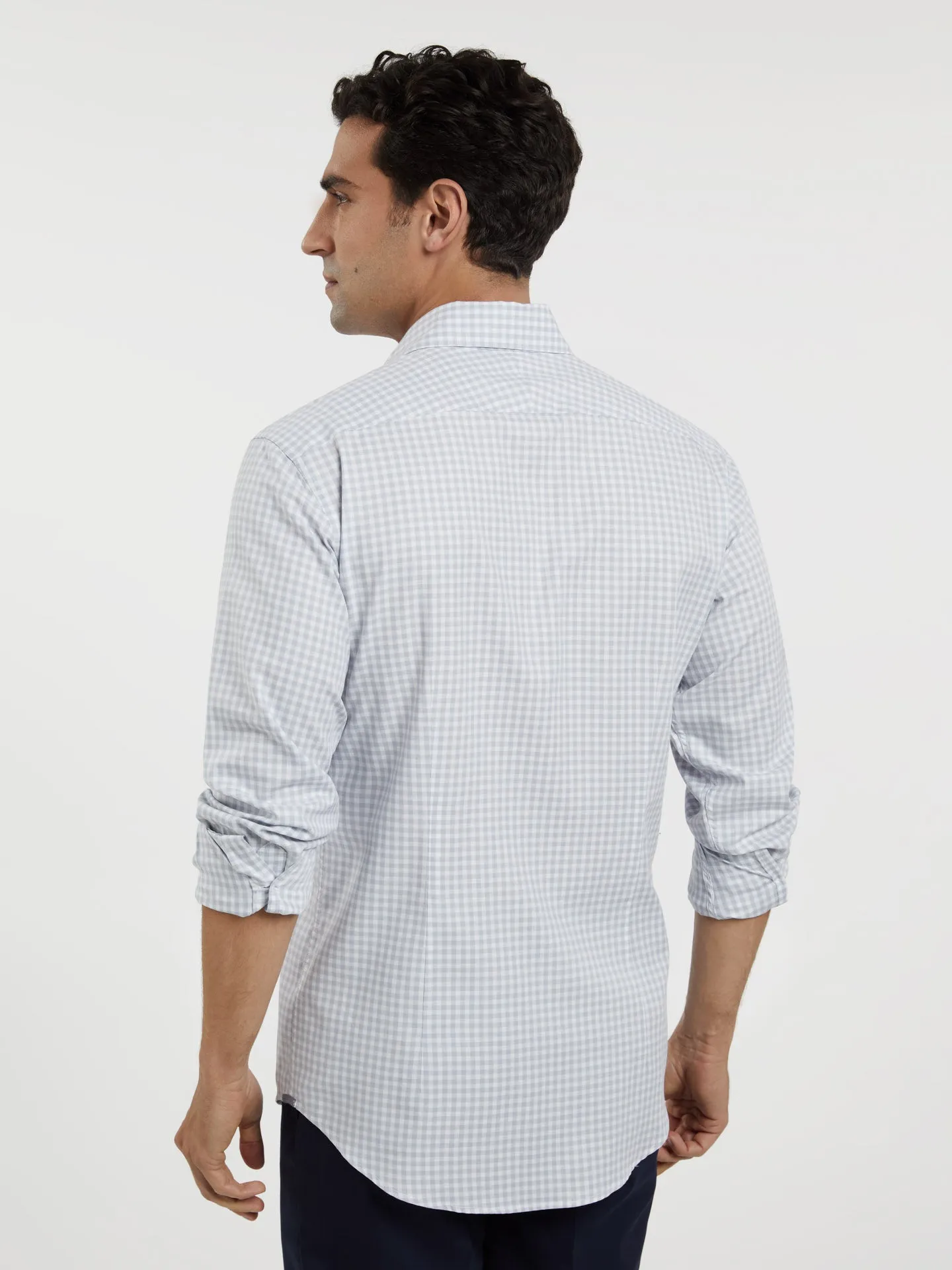 Slim fit new formal pastel checked shirt