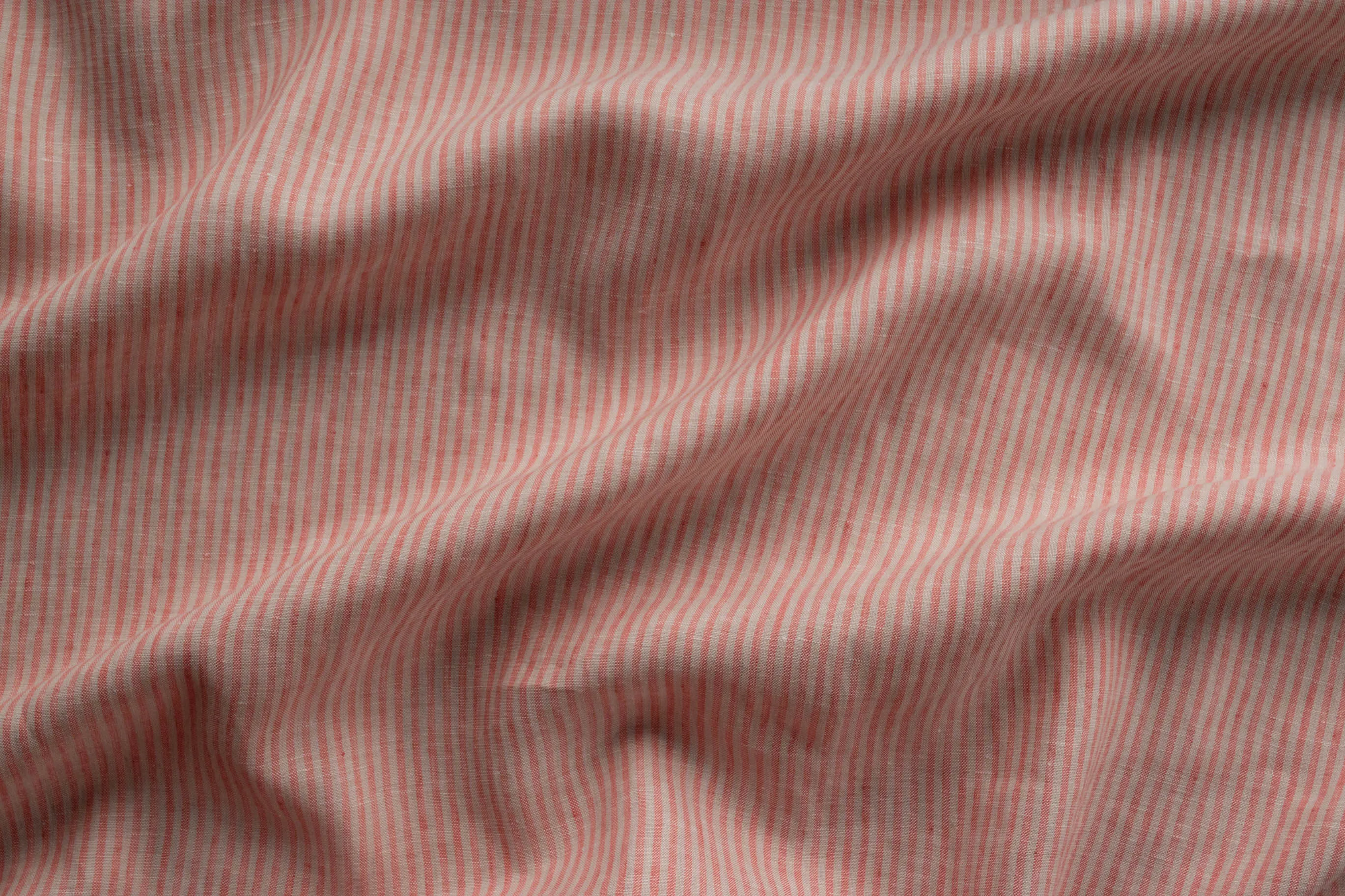 Stripe Linen - Coral