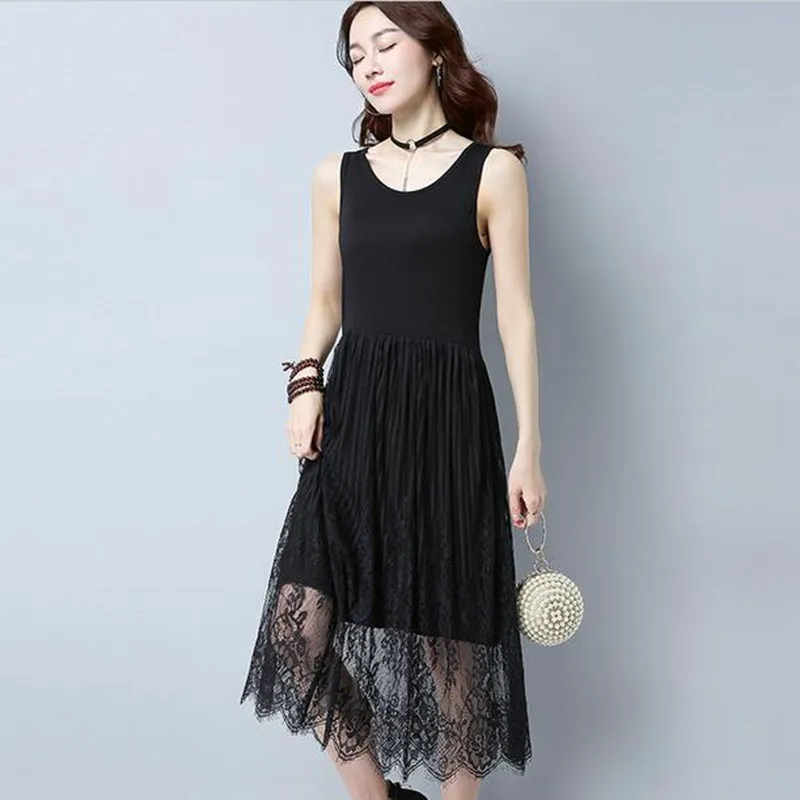 Summer New Style Maxi Long Dress Women Fashion Casual Sleeveless Gauze dress Vintage Party Vestidos Ladies plus size Modal dress