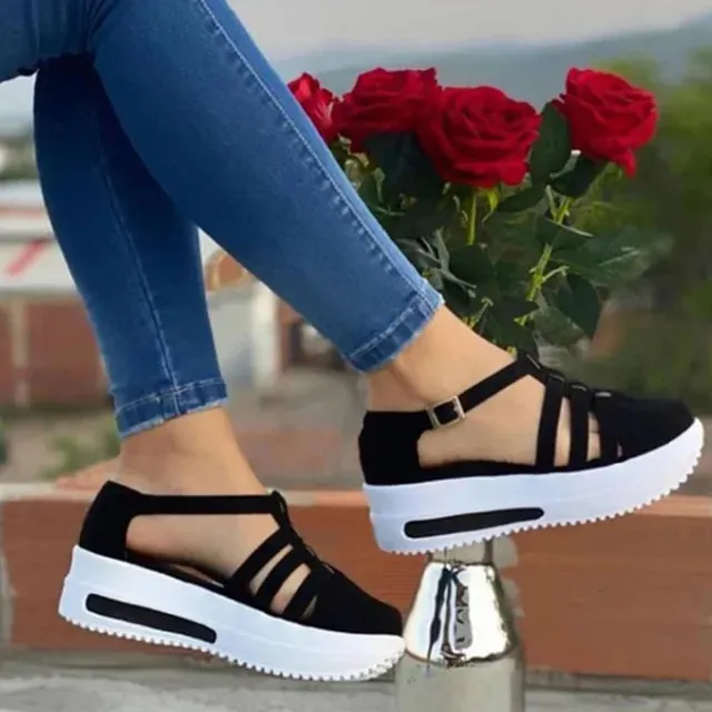 Summer Women Sandals | Open Toe Casual Elegance | Wedge Buckle Orthopedic Footwear