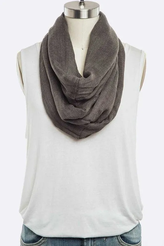 TEEK - Solid Color Large Cotton Fashion Infinity Scarf