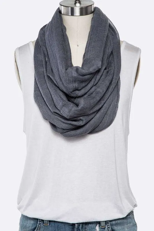 TEEK - Solid Color Large Cotton Fashion Infinity Scarf