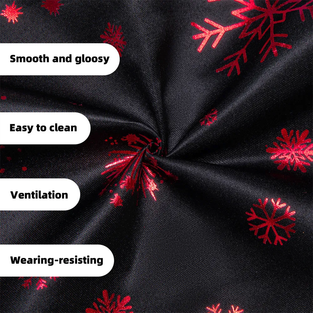 Ties2you Men's Vest Black Red Christmas Elements Silk Vest Necktie Bow Tie Handkerchief Cufflinks Set