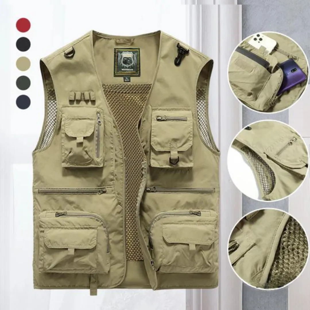 TRAVIS -  VEST WITH MULTIPLE POCKETS