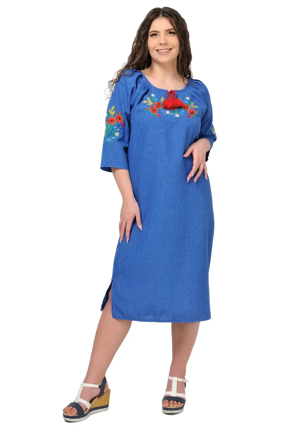 Ukrainian dresses with 3/4 sleeves