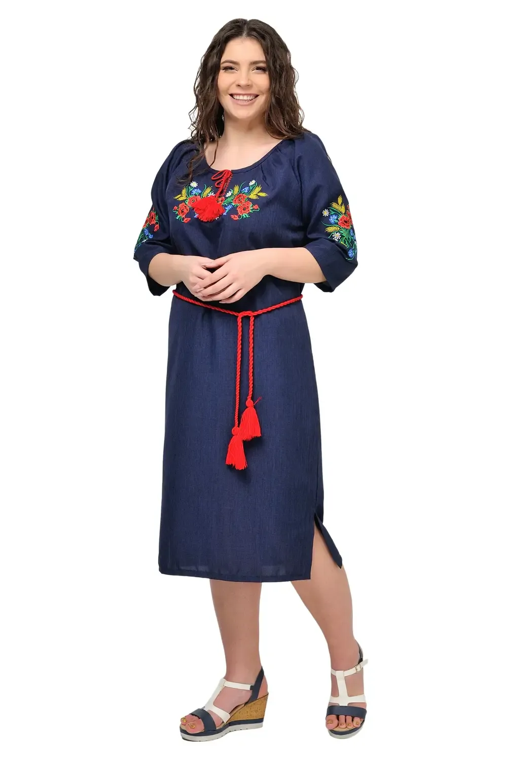 Ukrainian dresses with 3/4 sleeves