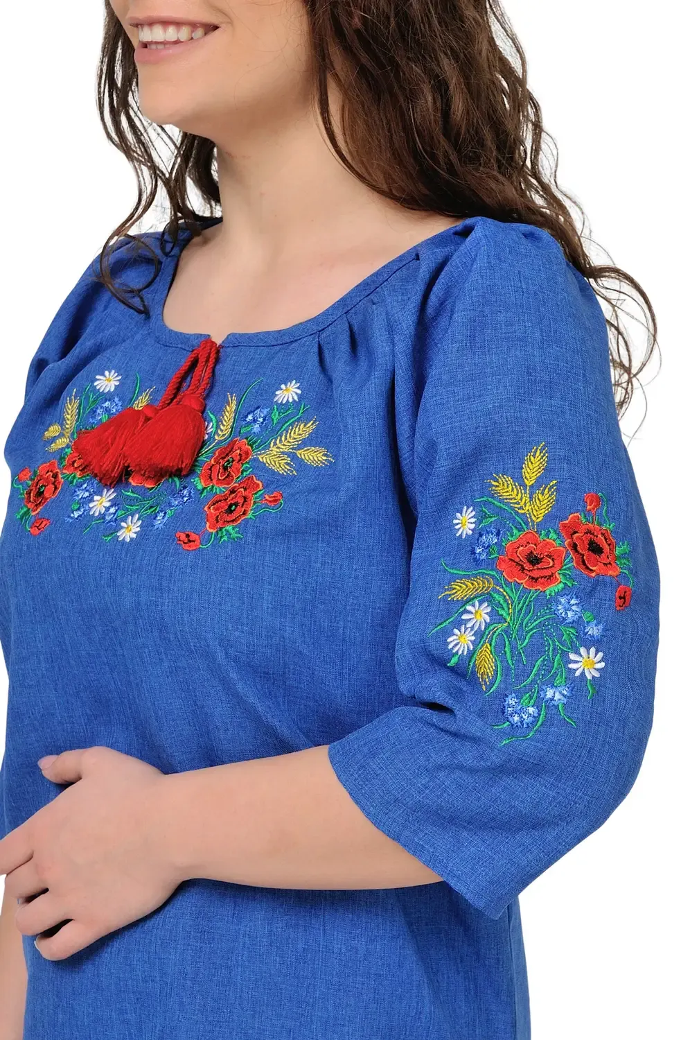 Ukrainian dresses with 3/4 sleeves