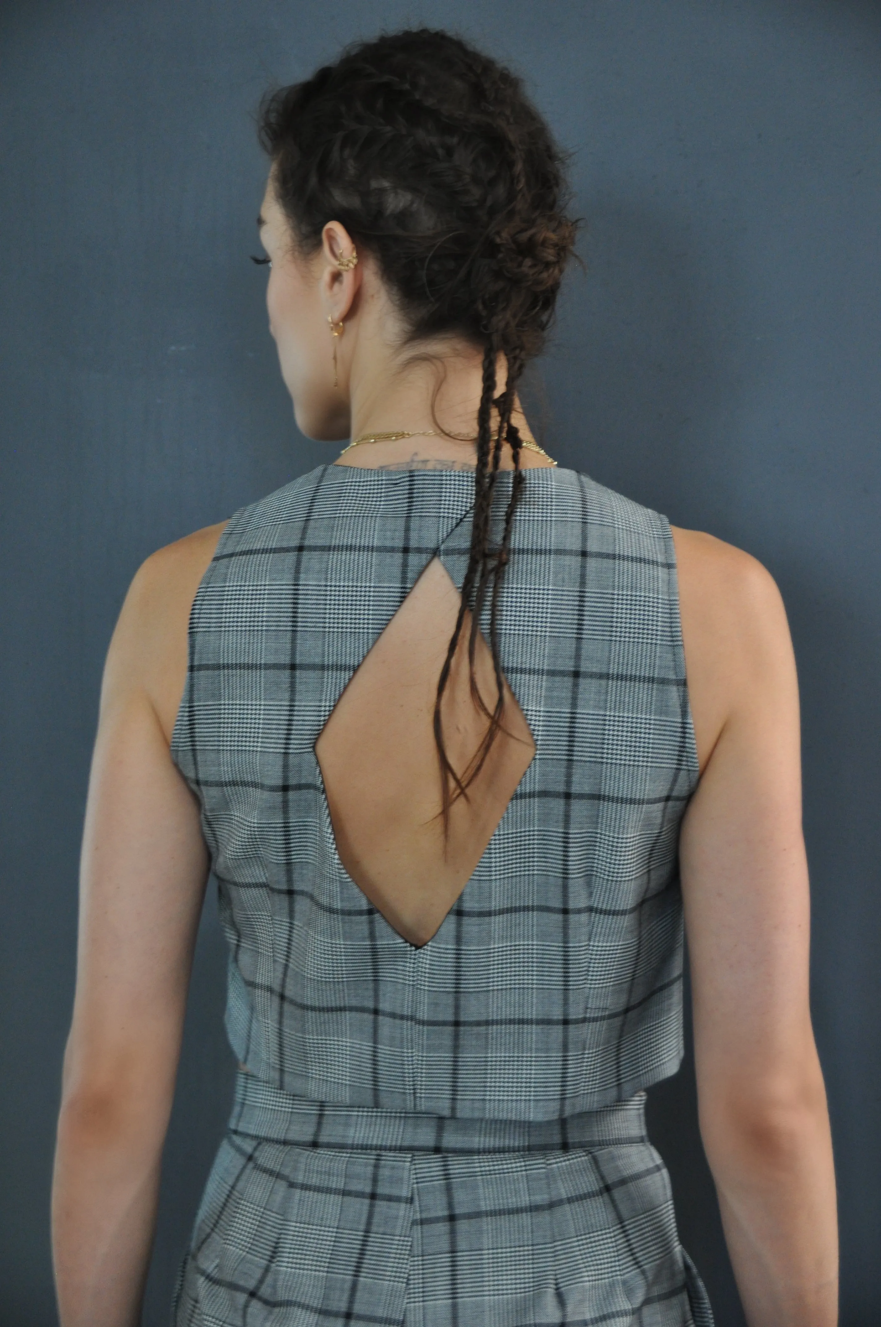 VERONICA VEST- WOOL PLAID