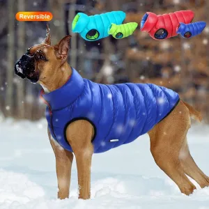 Winter Sherpa Reversible Dog Vest/Dogs 3 layer thick Jacket Coat