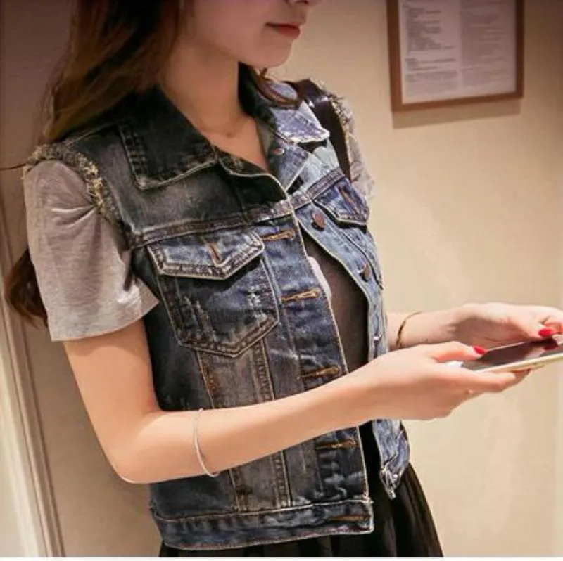 Womens Denim Vest