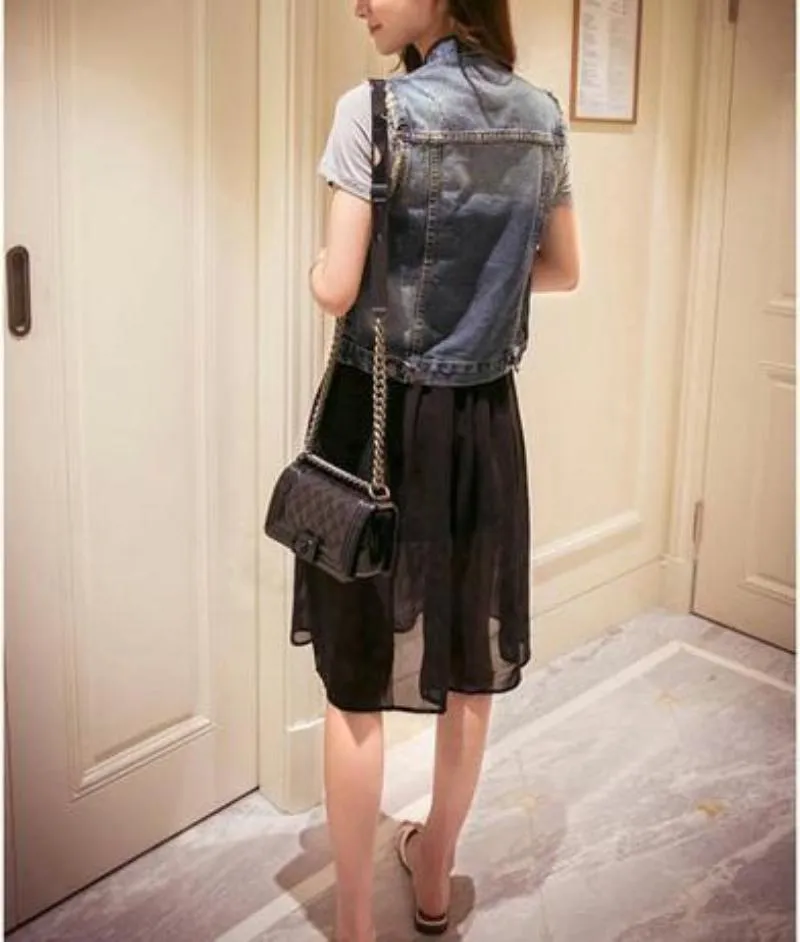 Womens Denim Vest