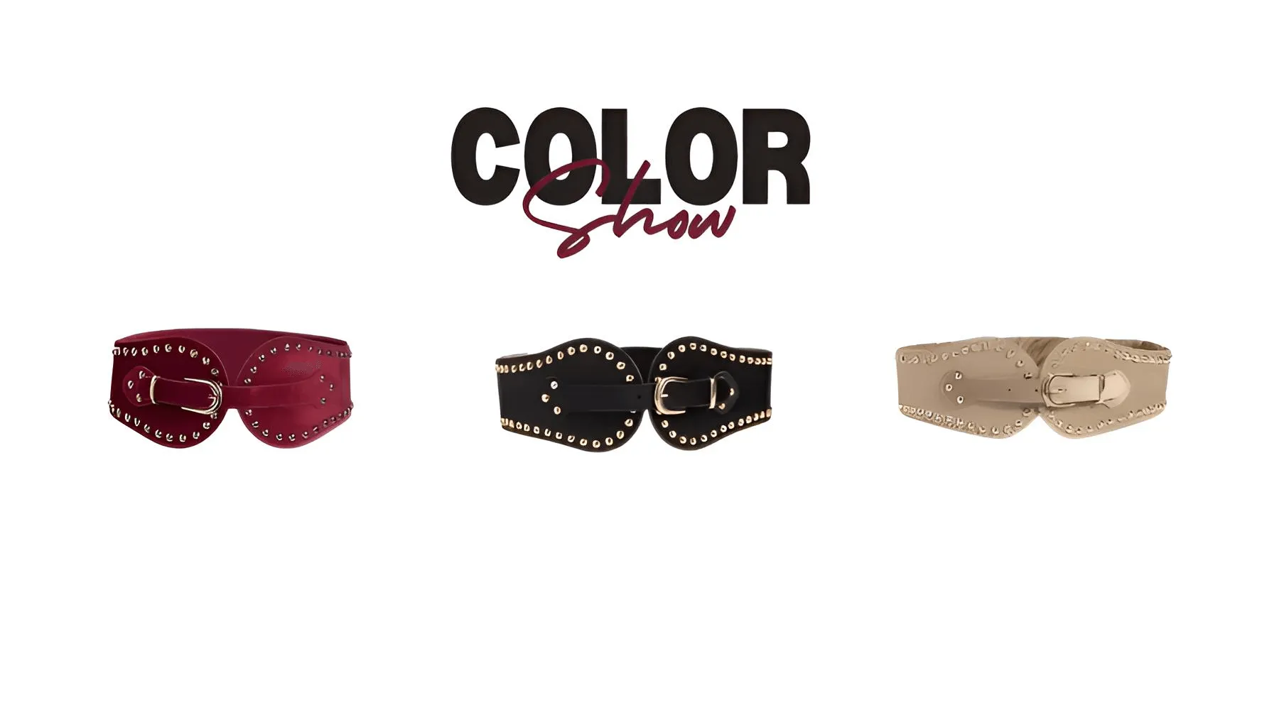 Women's Fashion Faux Suede Wide Belt With Rivets Elastic Adjustable Western Elastic Belt