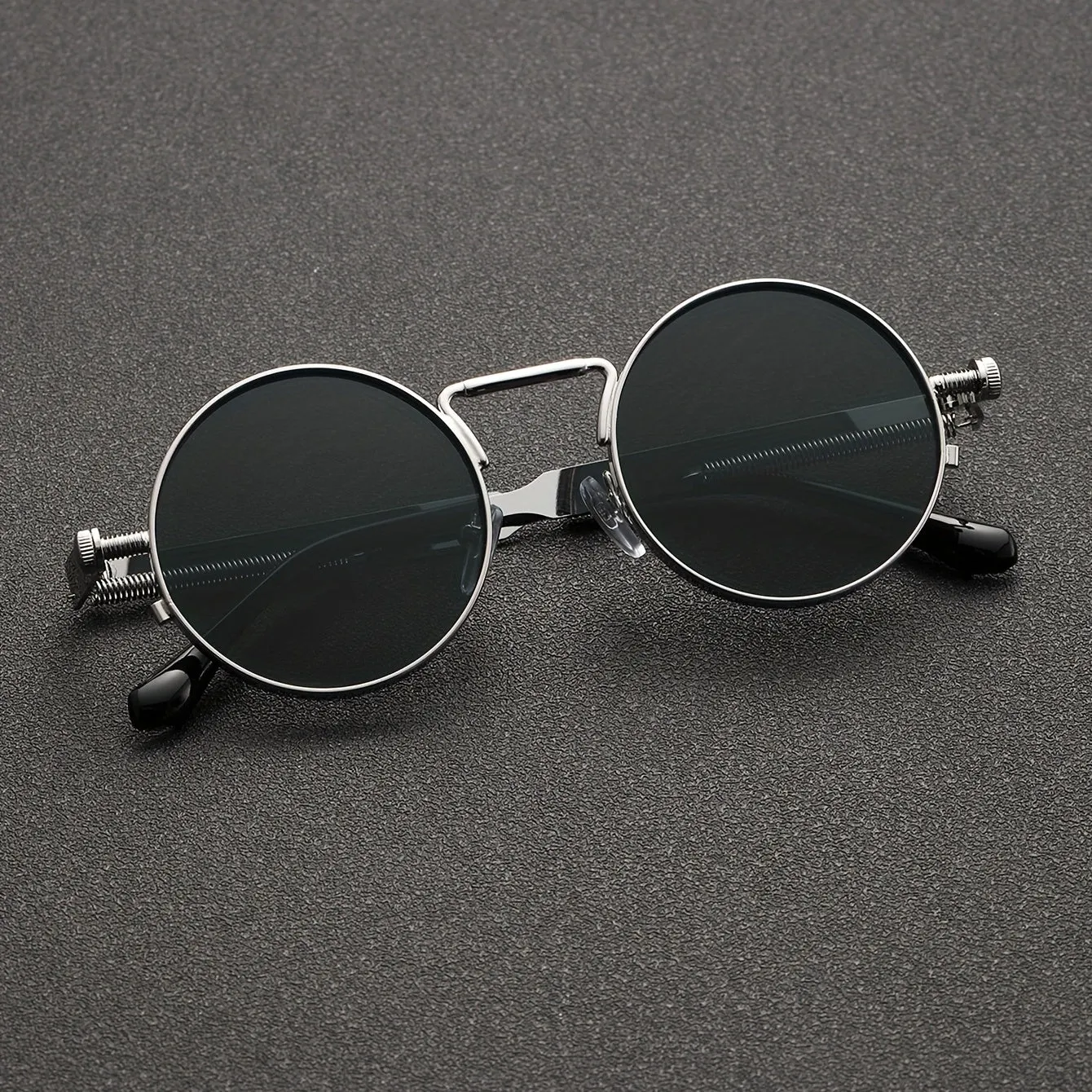 Y2K Steampunk Sunglasses Retro Round Metal Frames for Party