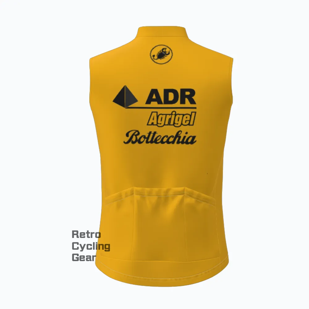 Yellow-ADR Fleece Retro Cycling Vest